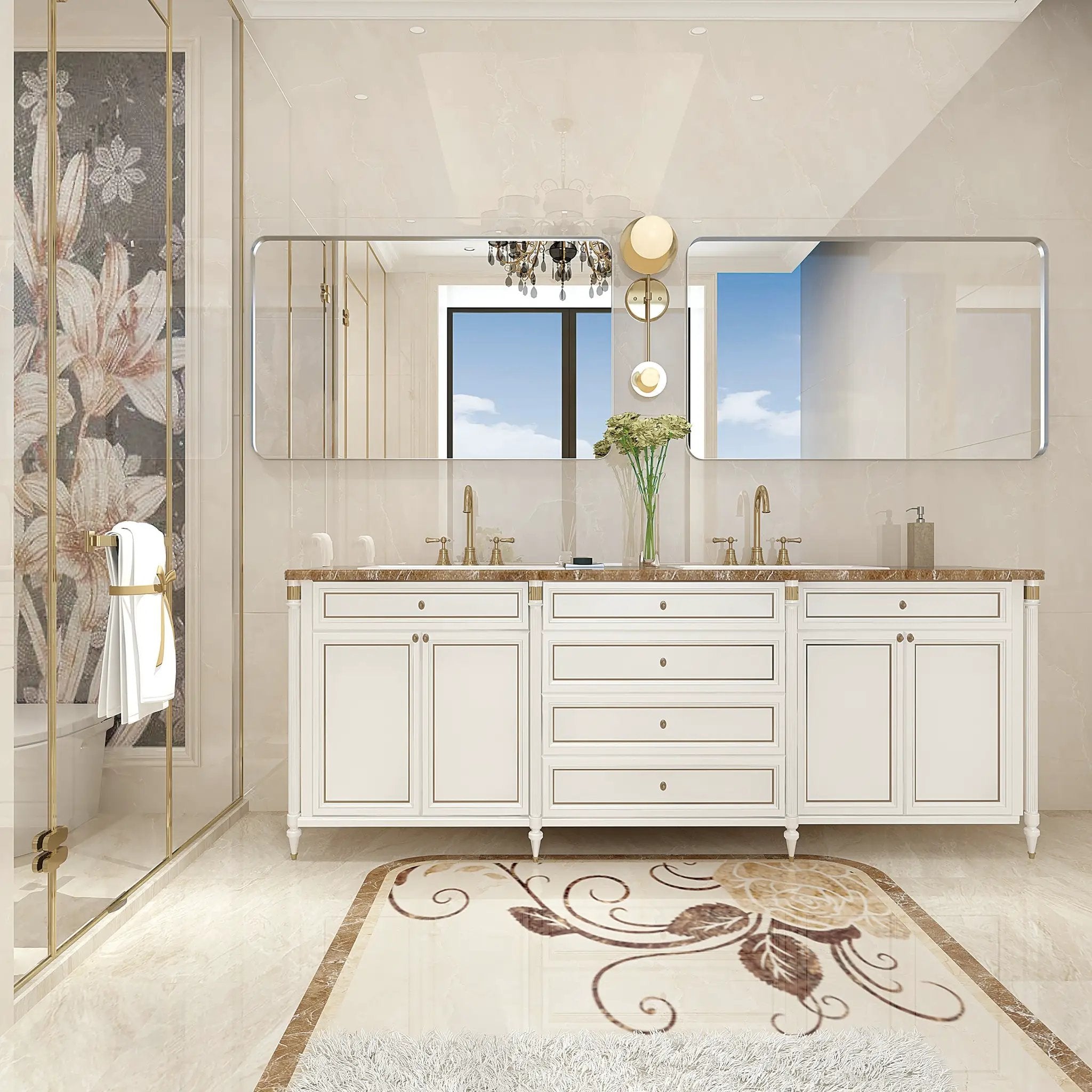 40x30 Inch Brushed Bathroom Mirror by HouseOfZazla