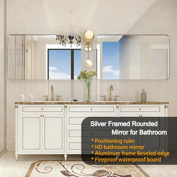 40x30 Inch Brushed Bathroom Mirror
