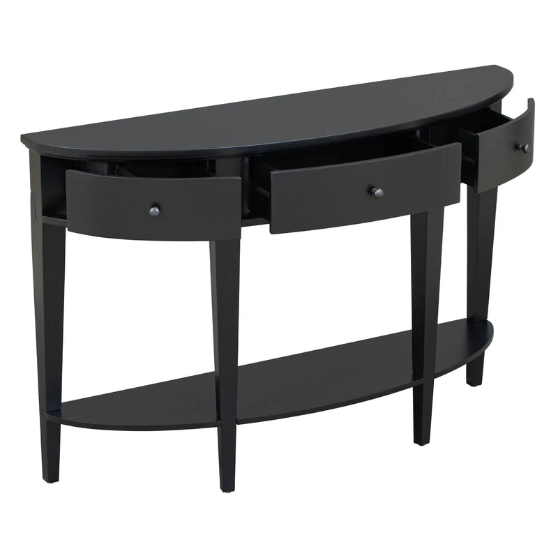 U-Style Modern Curved Console Table with 3 Drawers by HouseOfZazla