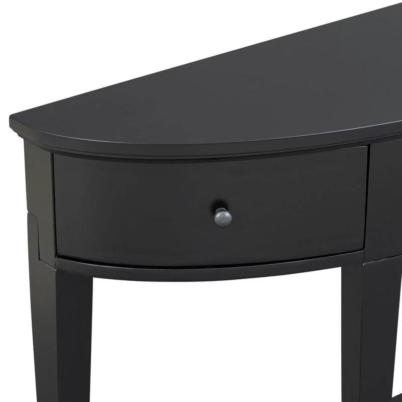U-Style Modern Curved Console Table with 3 Drawers by HouseOfZazla