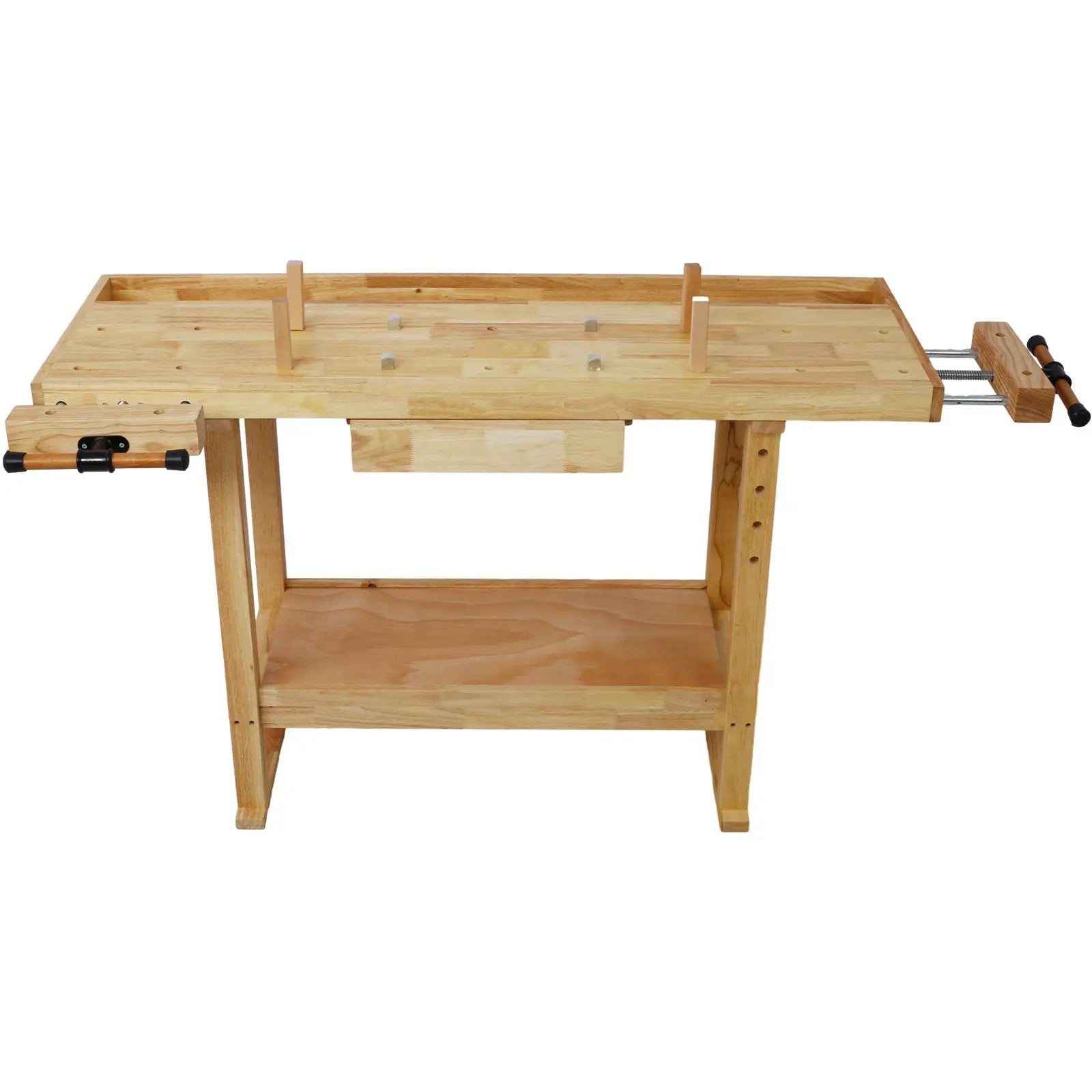 55-Inch Wooden Workbench with Rapid Action Woodworking Vise by HouseOfZazla