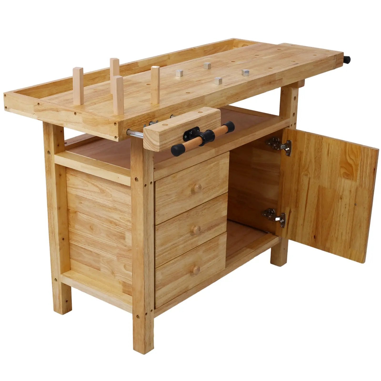 Wood Workbench - Wooden Workbench for Garage Workshop and Home by HouseOfZazla