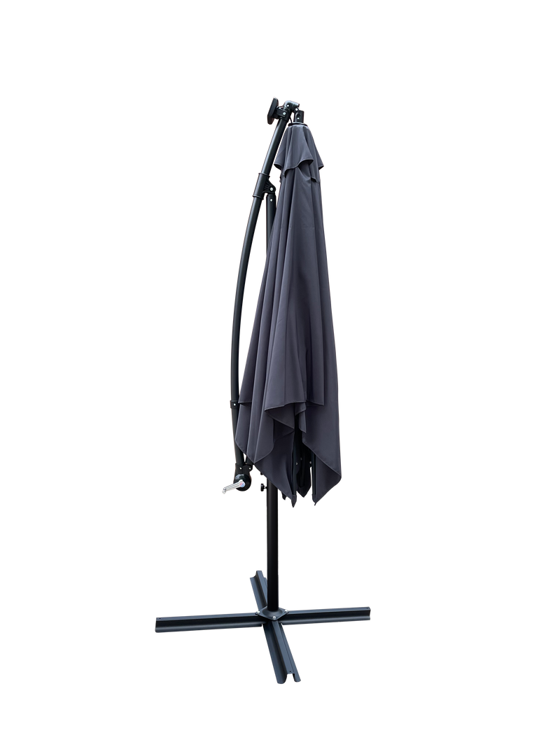 Square 2.5x2.5M Outdoor Patio Umbrella with Solar LED Lights by HouseOfZazla
