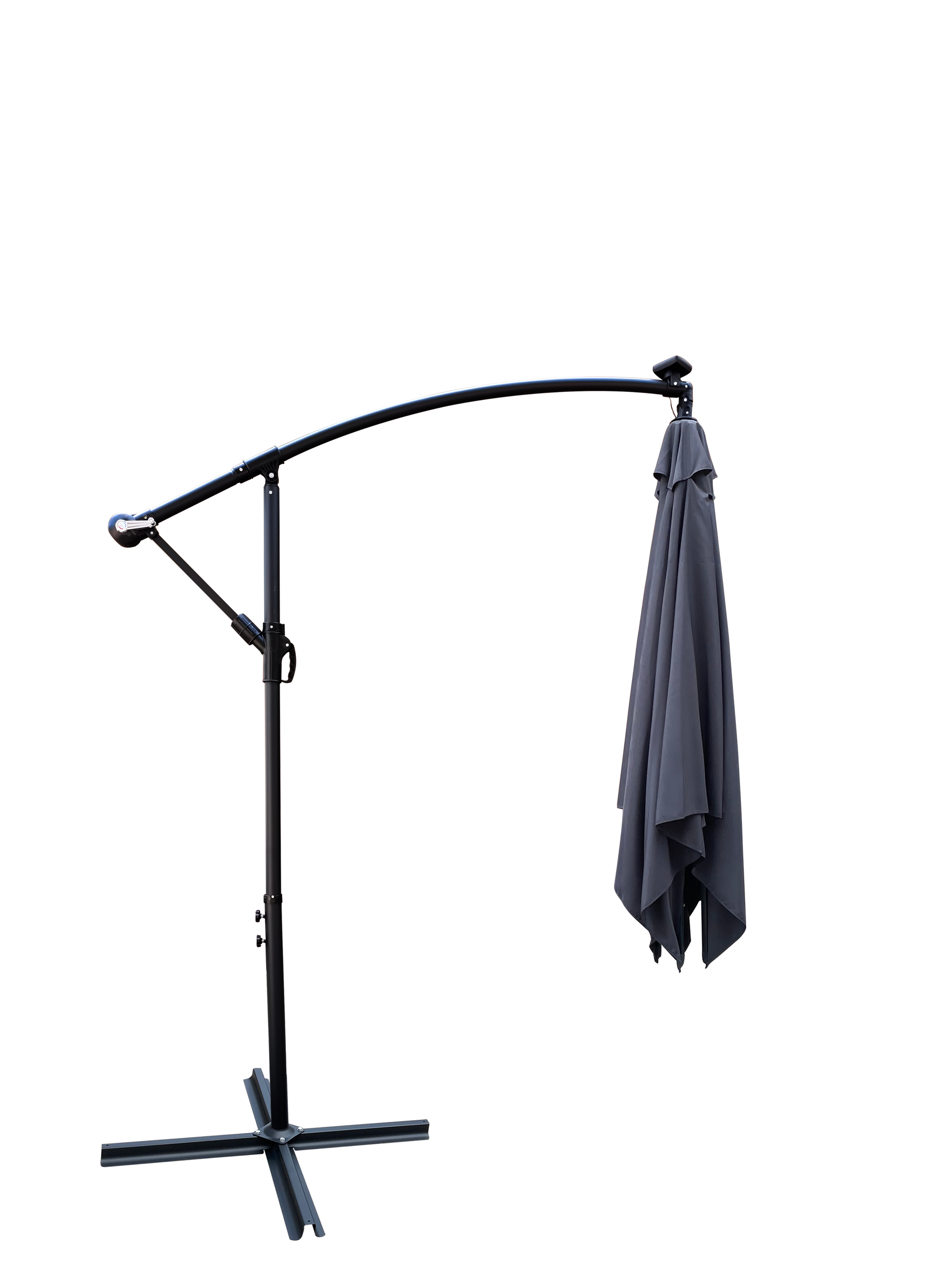 Square 2.5x2.5M Outdoor Patio Umbrella with Solar LED Lights by HouseOfZazla