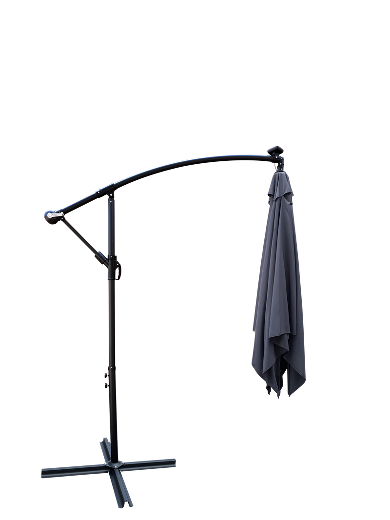Square 2.5x2.5M Outdoor Patio Umbrella with Solar LED Lights by HouseOfZazla