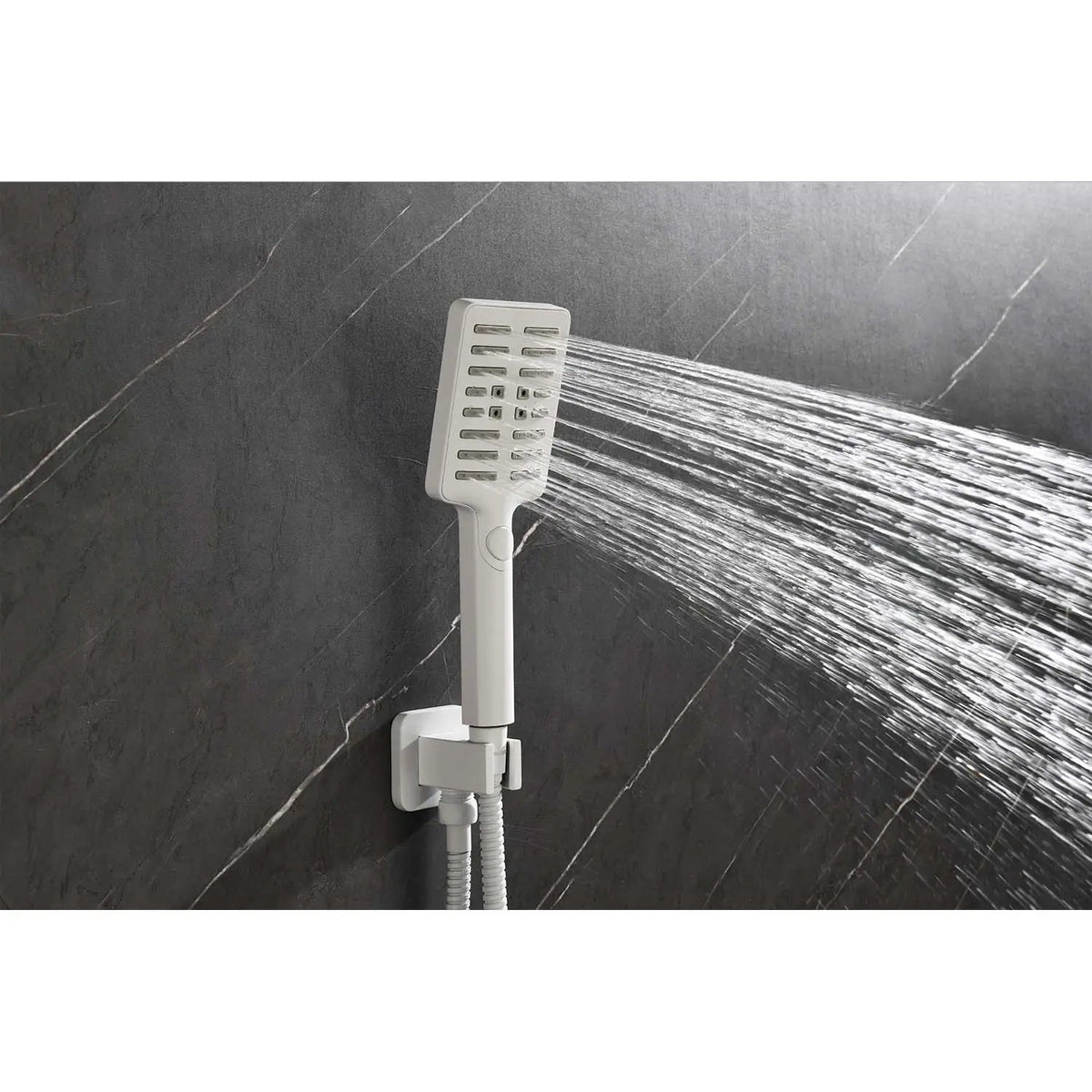 Wall Mounted Waterfall Rain Shower System With 3 Body Sprays & Handheld Shower, photo 7 of 10