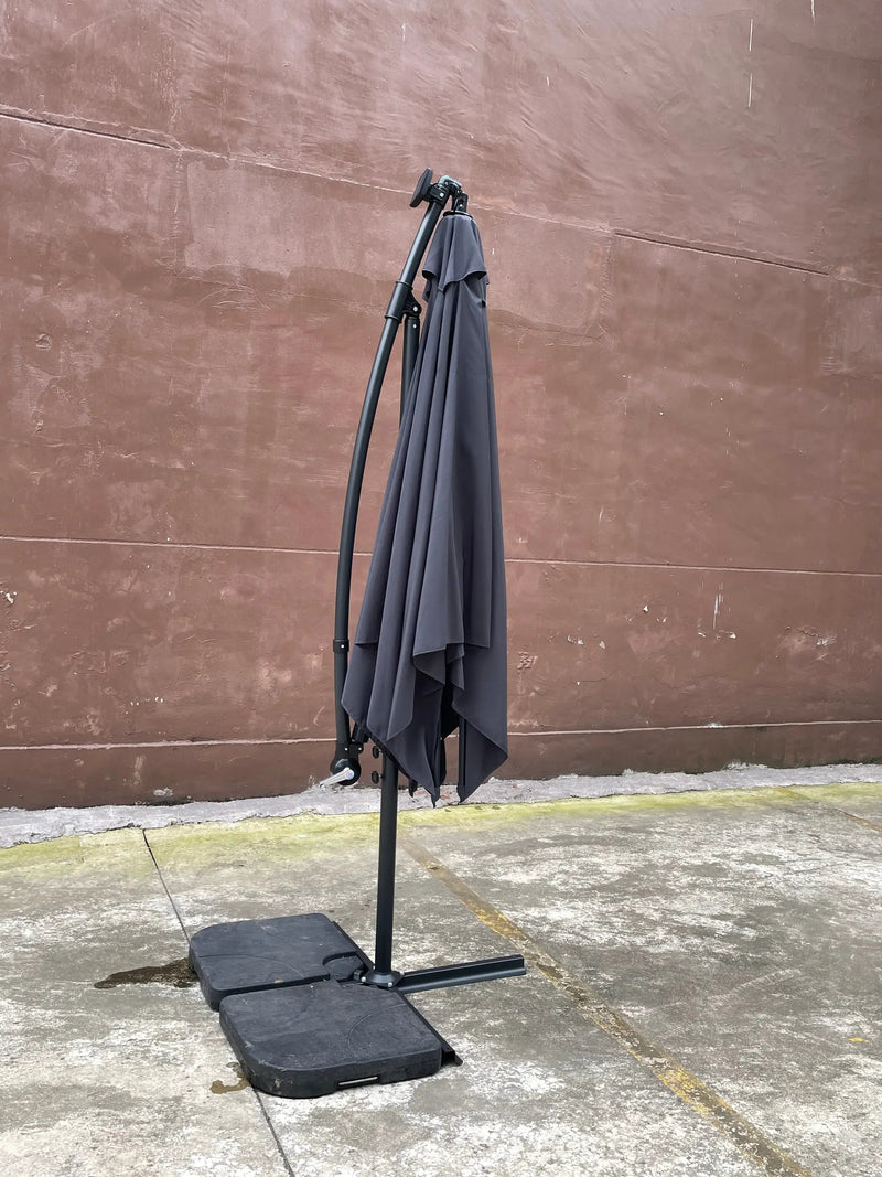 Square 2.5x2.5M Outdoor Patio Umbrella with Solar LED Lights by HouseOfZazla