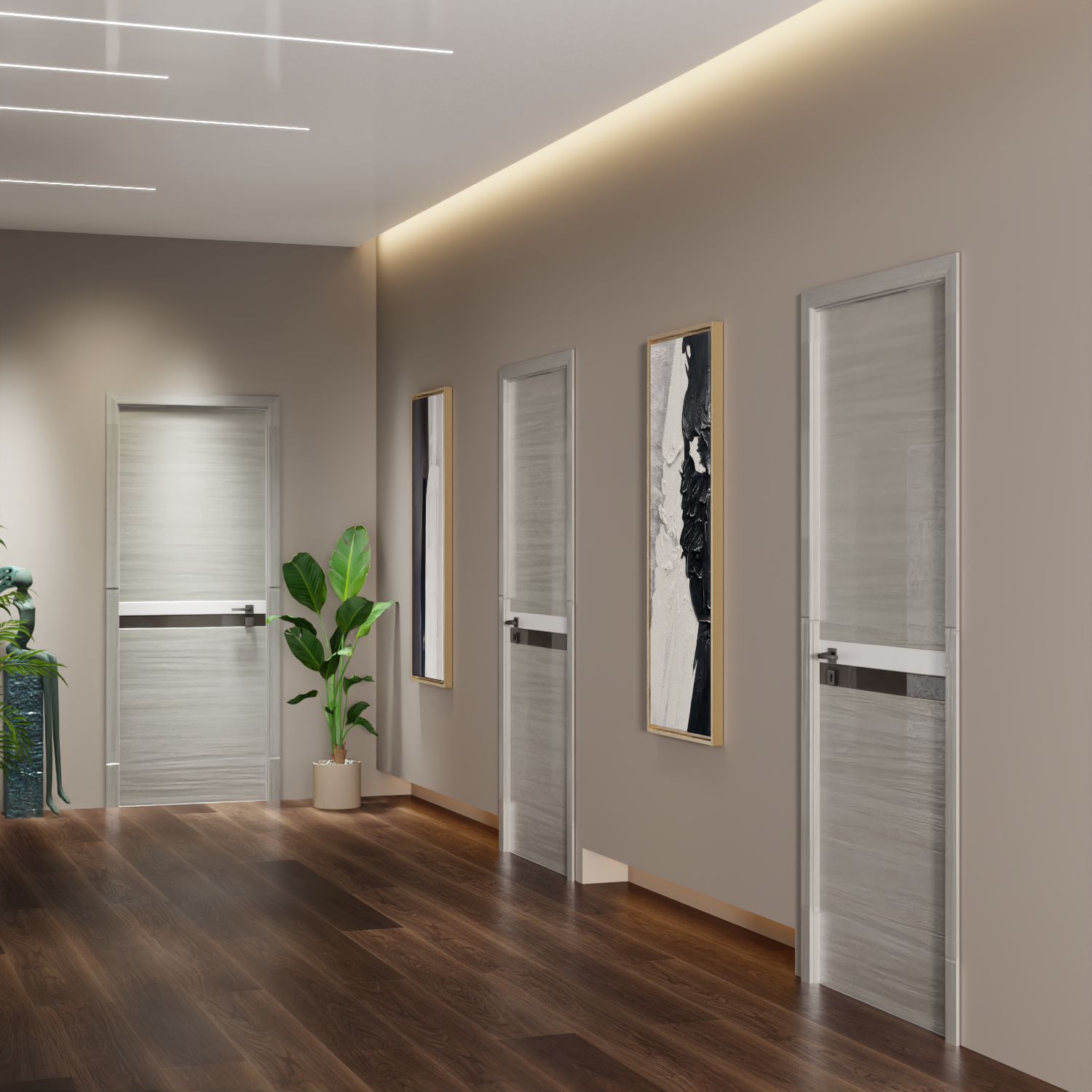 CRAZY ELF 24" x 80" Melamine Integrated Door Slab by HouseOfZazla