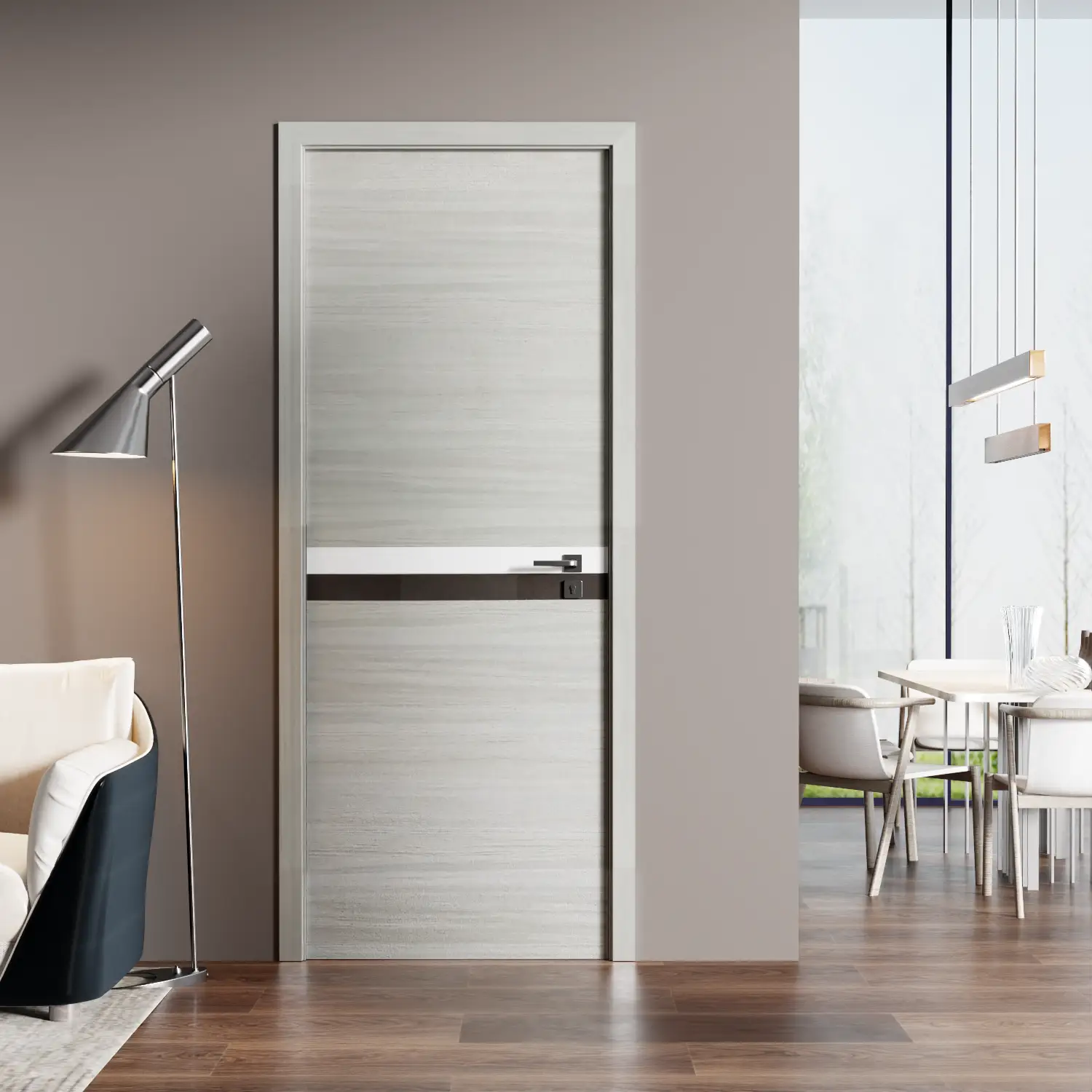 CRAZY ELF 24" x 80" Melamine Integrated Door Slab by HouseOfZazla