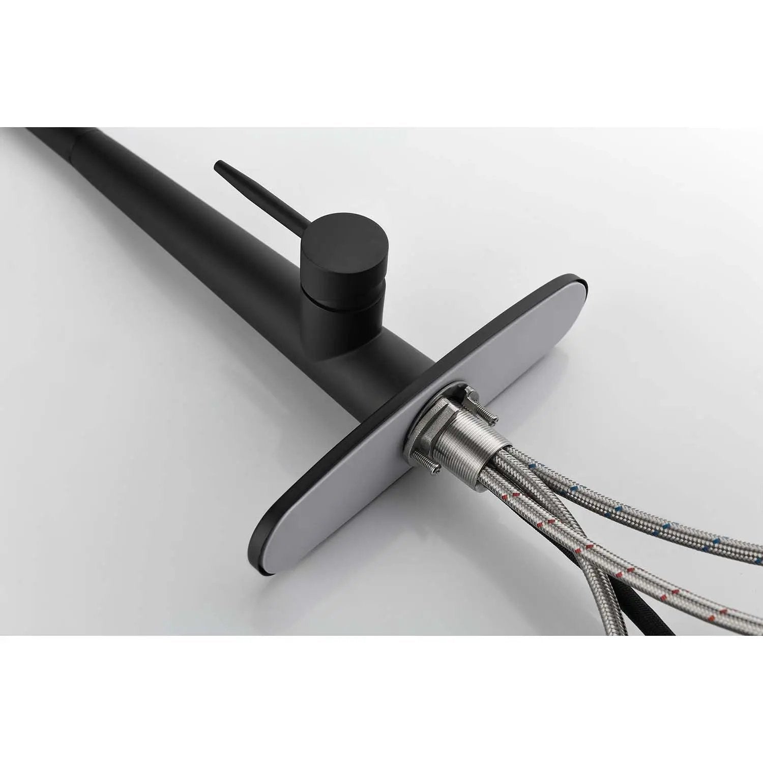 Single Handle Stainless Steel Kitchen Sink Faucet with Pull Down Sprayer by HouseOfZazla