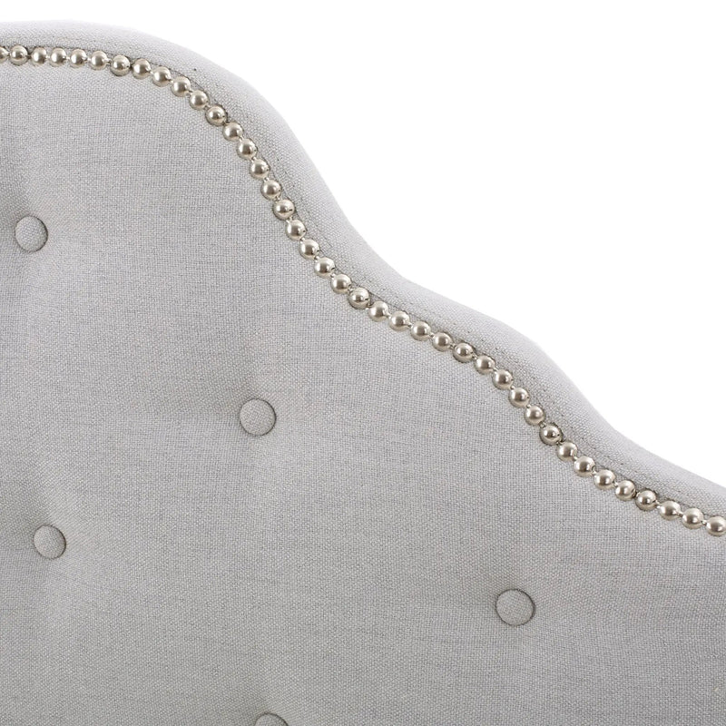 Tufted Upholstered Twin Headboard with Durable Metal Legs by HouseOfZazla