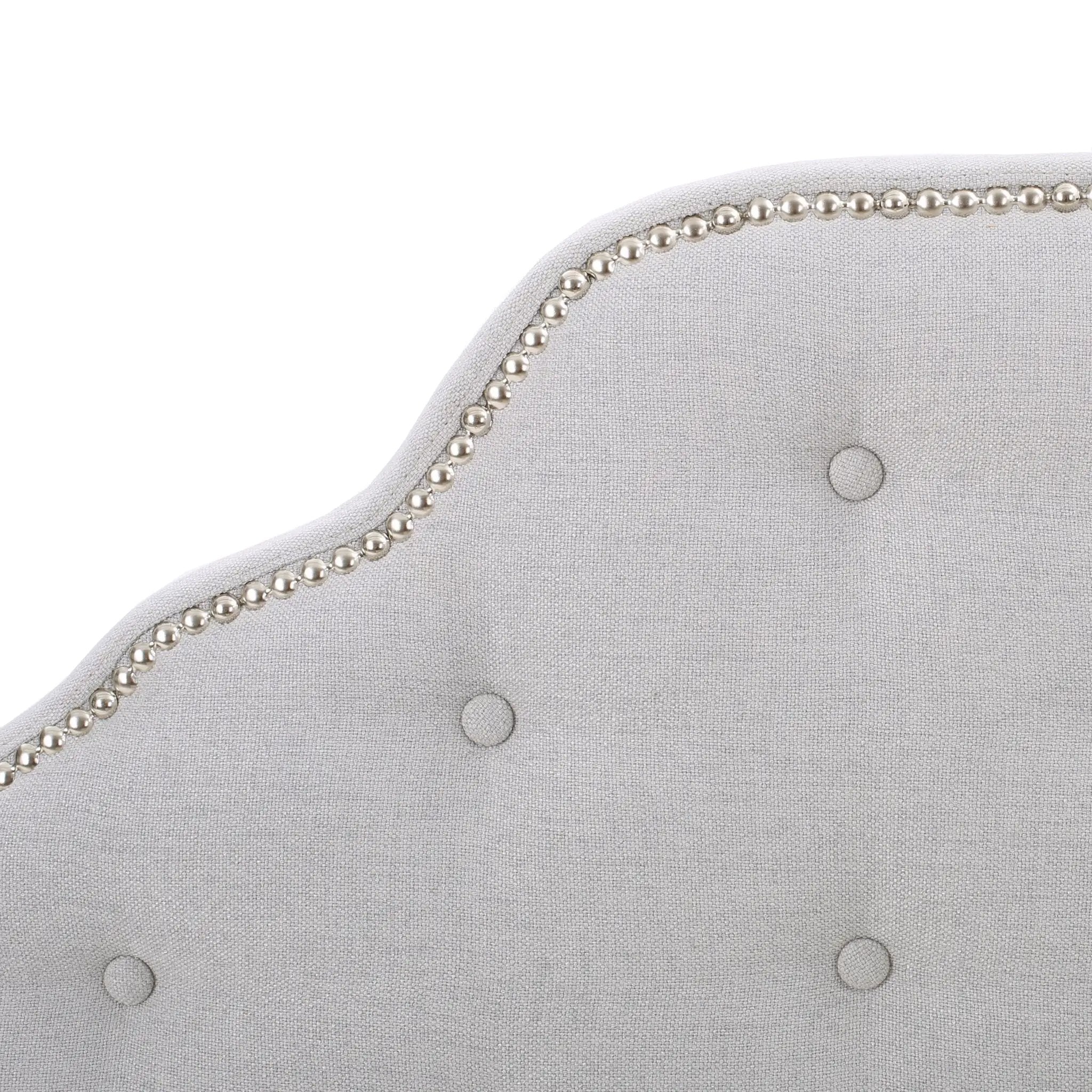 Tufted Upholstered Twin Headboard with Durable Metal Legs by HouseOfZazla