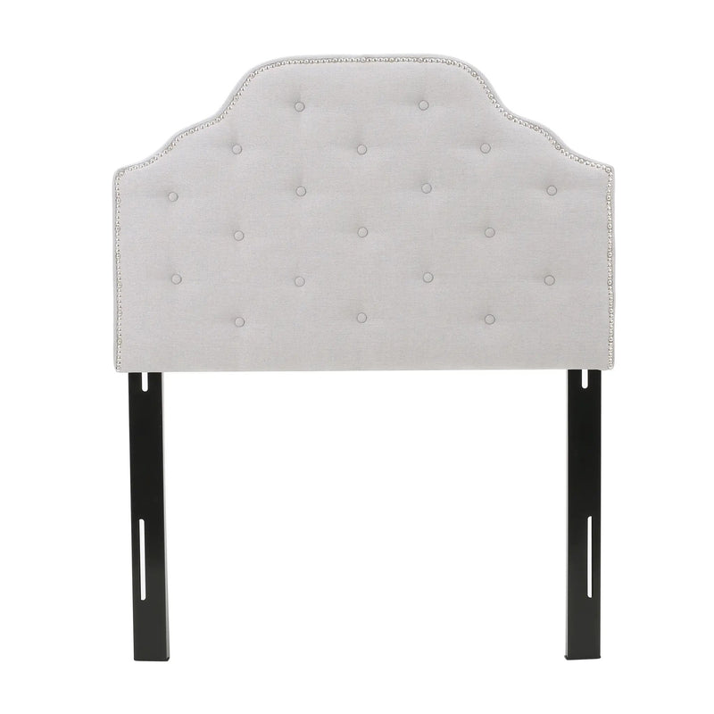 Tufted Upholstered Twin Headboard with Durable Metal Legs by HouseOfZazla