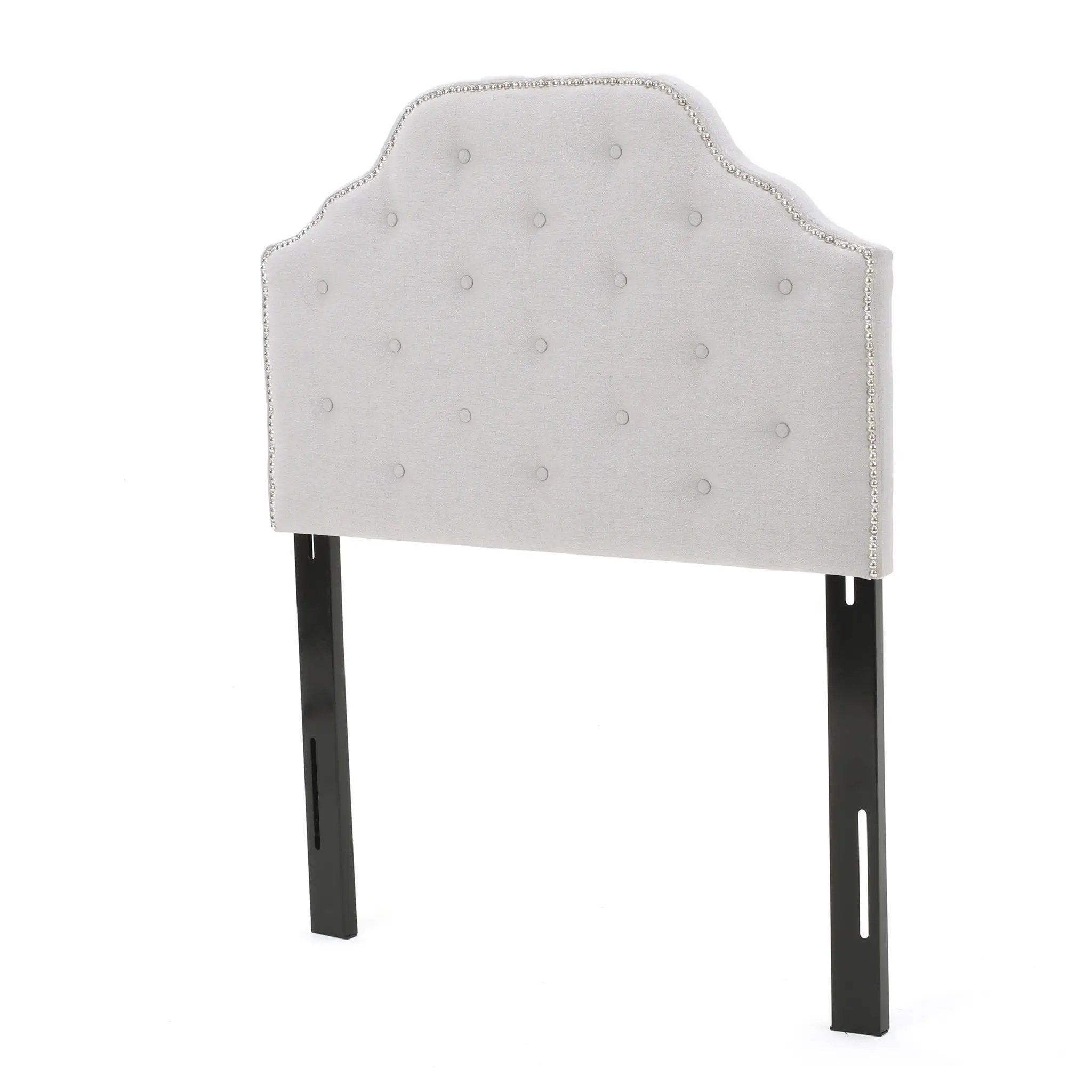Tufted Upholstered Twin Headboard with Durable Metal Legs by HouseOfZazla