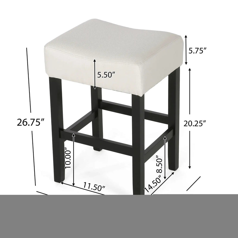 Set of 2, 26.75" Backless Fabric Counter Height Barstool by HouseOfZazla