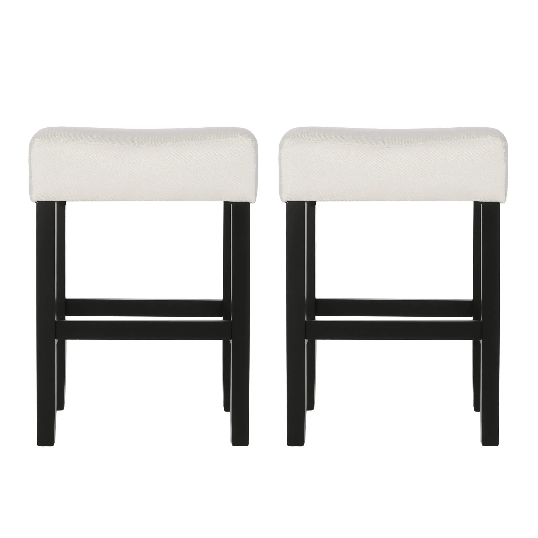 Set of 2, 26.75" Backless Fabric Counter Height Barstool by HouseOfZazla