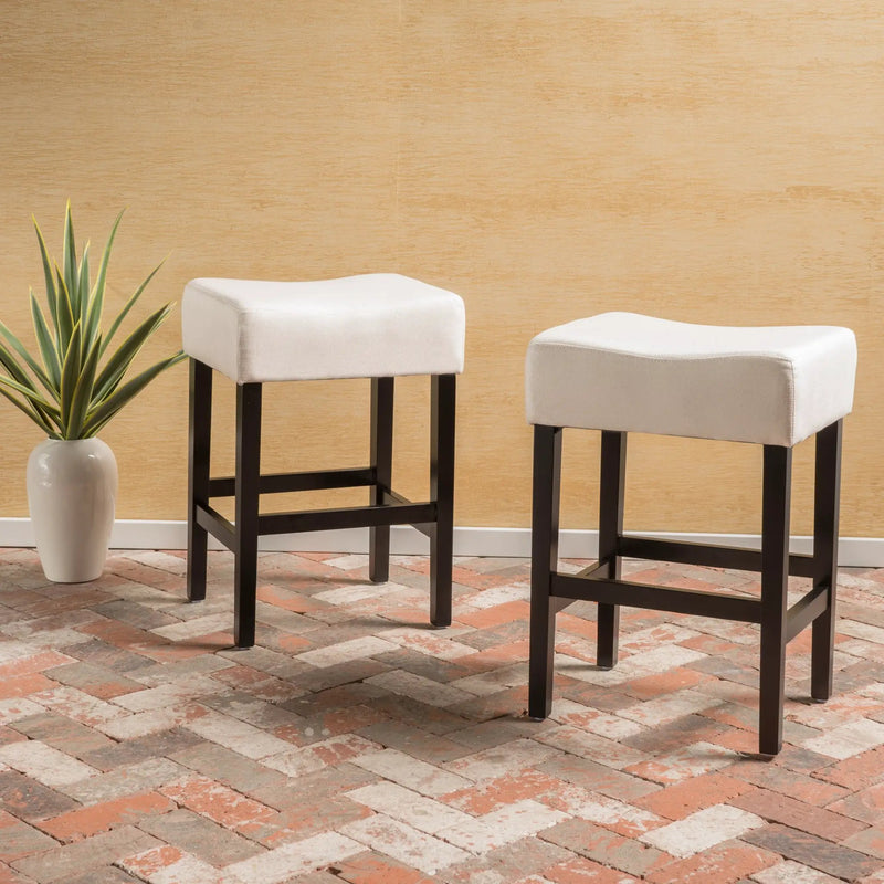 Set of 2, 26.75" Backless Fabric Counter Height Barstool by HouseOfZazla