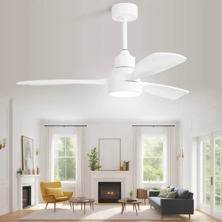 48 Inch Wood Ceiling Fan With Light and Remote Control by HouseOfZazla