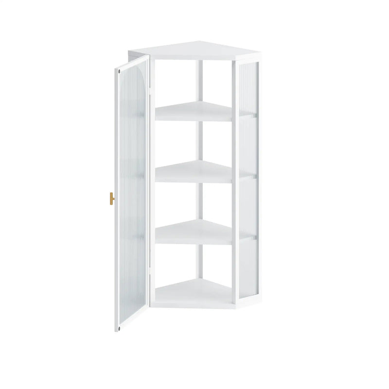Glass Door Wall Mounted Corner Cabinet by HouseOfZazla