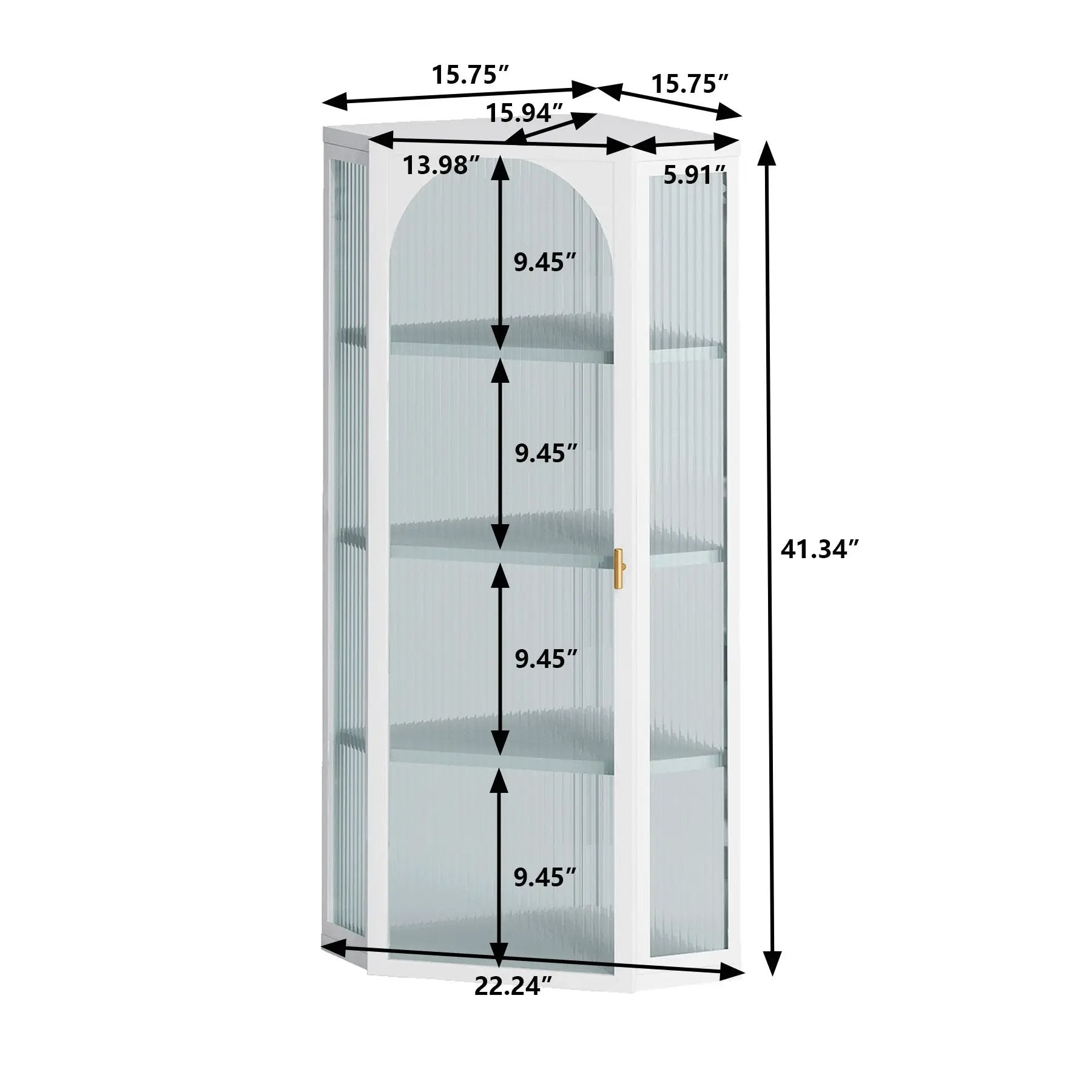 Glass Door Wall Mounted Corner Cabinet by HouseOfZazla