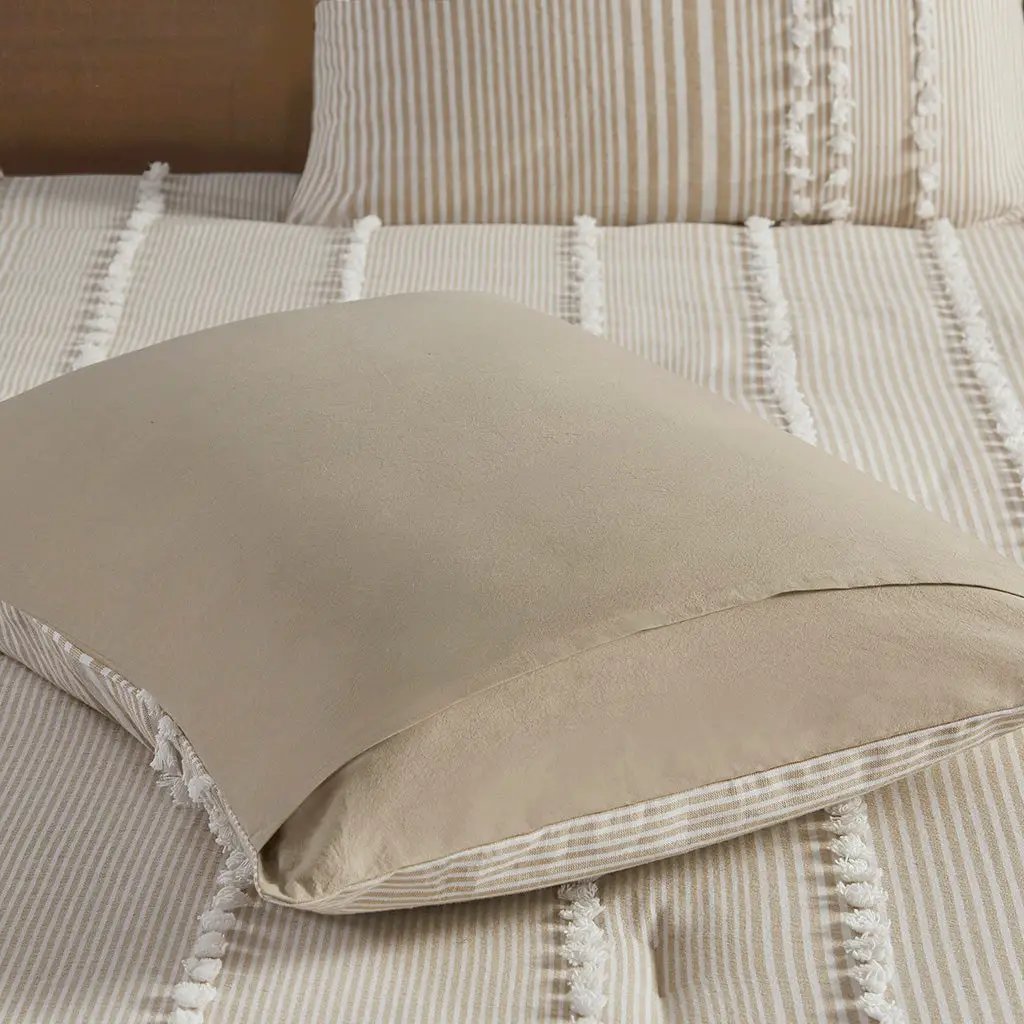 King 3 Piece Cotton Yarn Dyed Comforter Set by HouseOfZazla