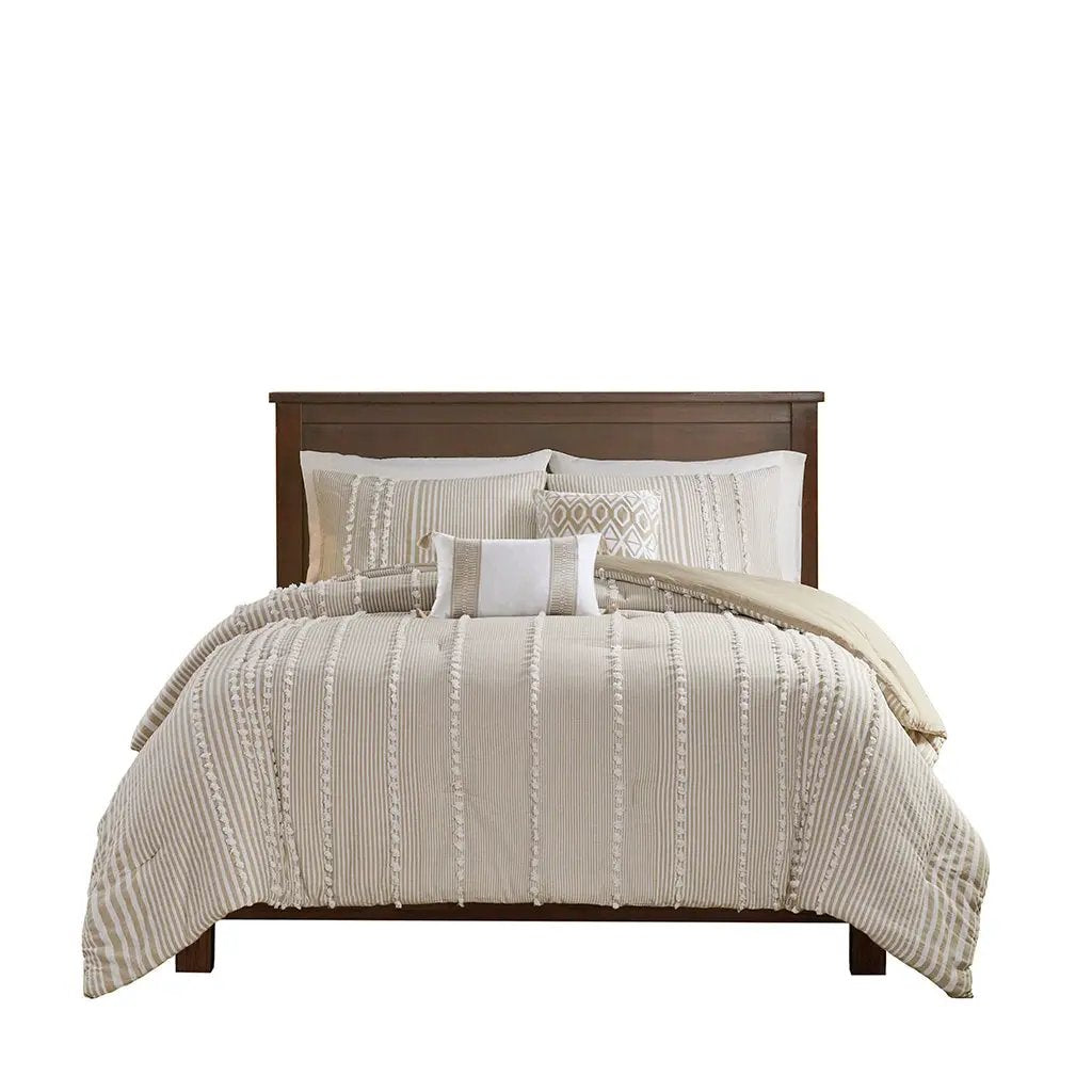 King 3 Piece Cotton Yarn Dyed Comforter Set by HouseOfZazla
