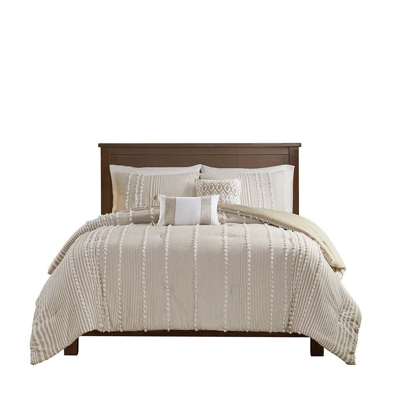 King 3 Piece Cotton Yarn Dyed Comforter Set by HouseOfZazla