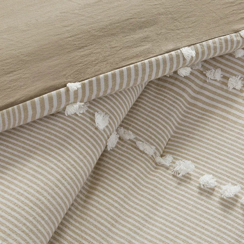 King 3 Piece Cotton Yarn Dyed Comforter Set by HouseOfZazla