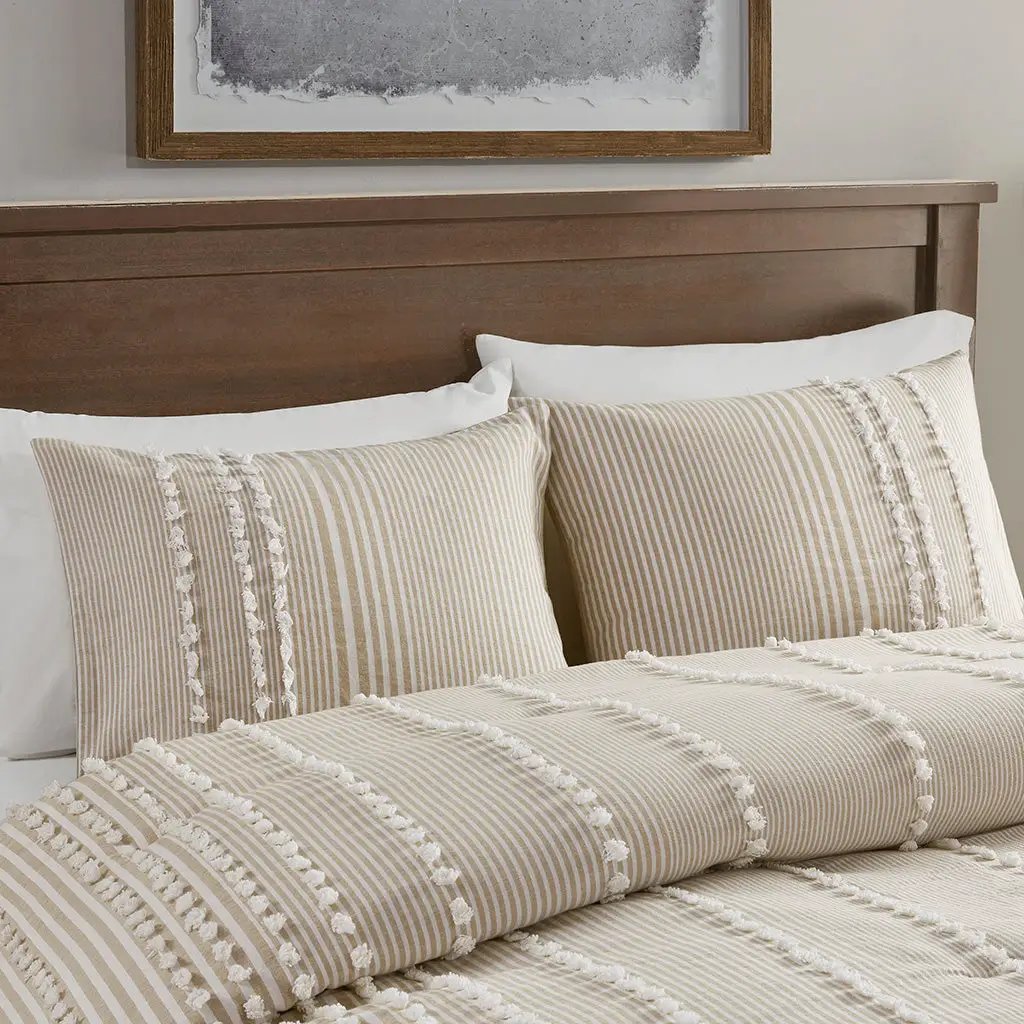 King 3 Piece Cotton Yarn Dyed Comforter Set by HouseOfZazla