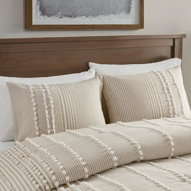 King 3 Piece Cotton Yarn Dyed Comforter Set by HouseOfZazla