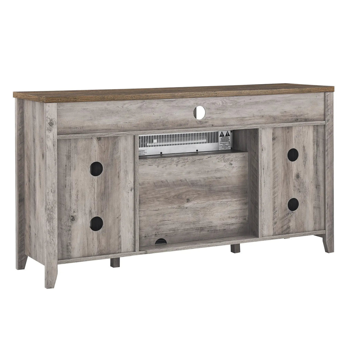 55 Inch TV Media Stand with Electric Fireplace by HouseOfZazla