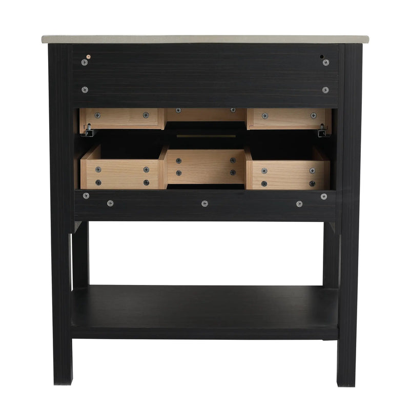 30 Inch Bathroom Vanity Plywood With 2 Drawers, photo 3 of 10