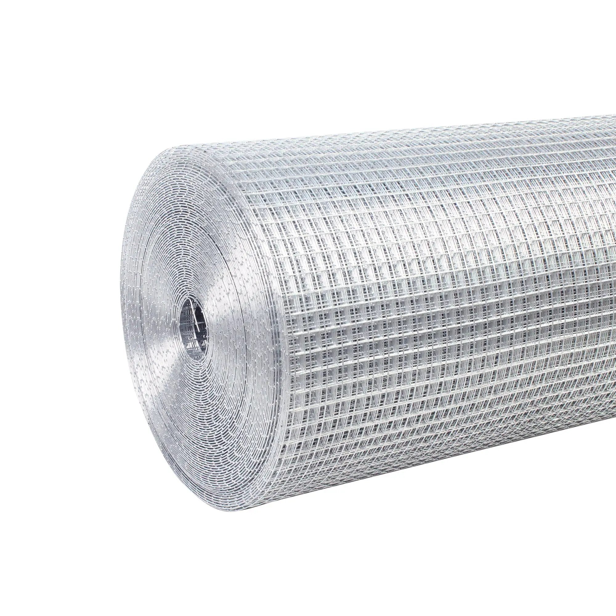 Wire Mesh Fence Roll 60in x 50ft, 1/2in x 1/2in 19GA Galvanized Steel Poultry Netting by HouseOfZazla
