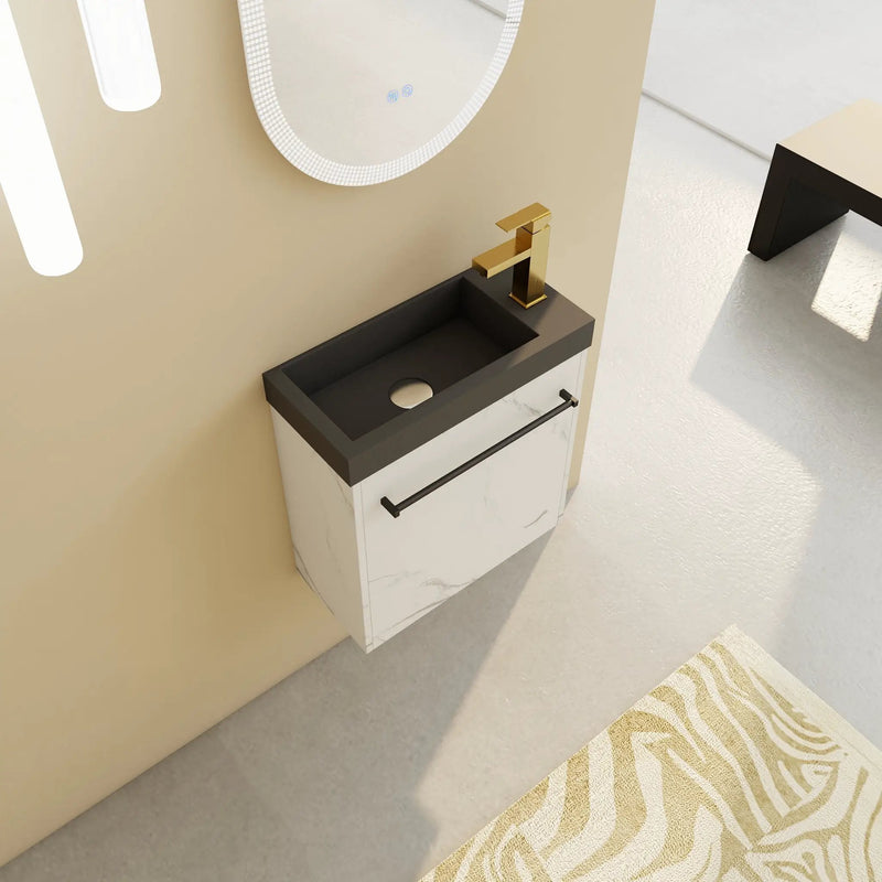 20'' Floating Wall-Mounted Bathroom Vanity with Resin Sink by HouseOfZazla
