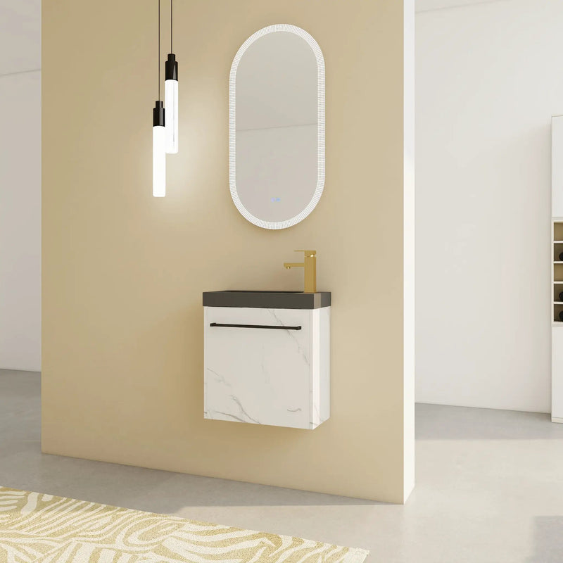 20'' Floating Wall-Mounted Bathroom Vanity with Resin Sink by HouseOfZazla