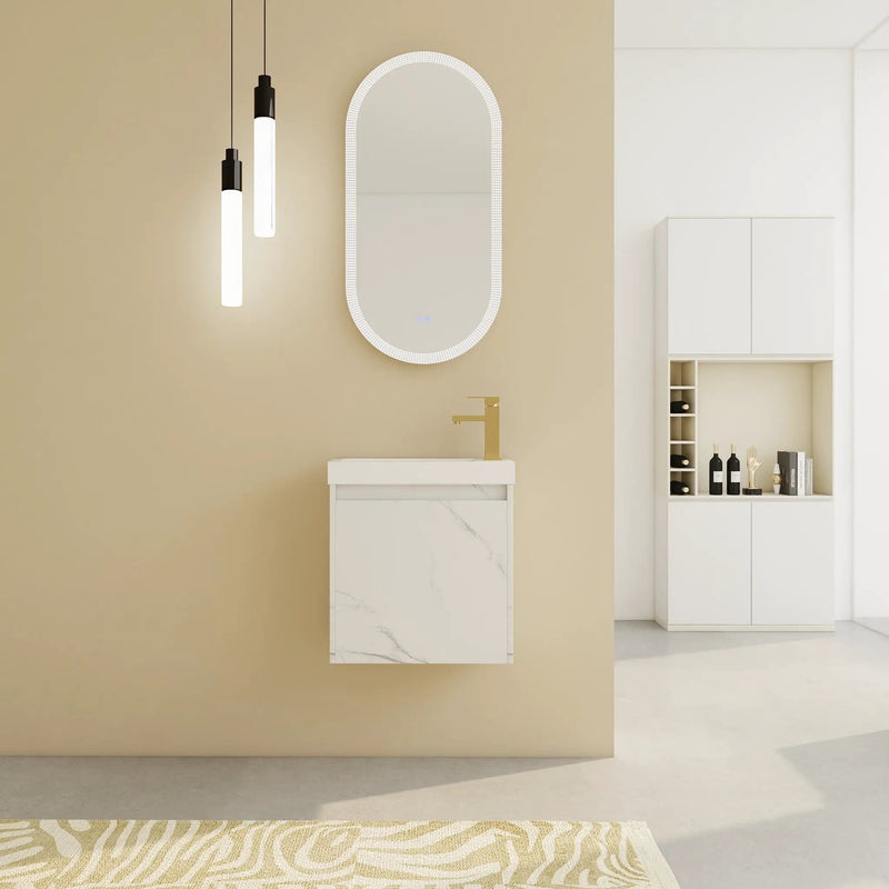 20'' Floating Wall-Mounted Bathroom Vanity with Resin Sink by HouseOfZazla