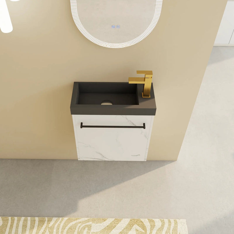 20'' Floating Wall-Mounted Bathroom Vanity with Resin Sink by HouseOfZazla