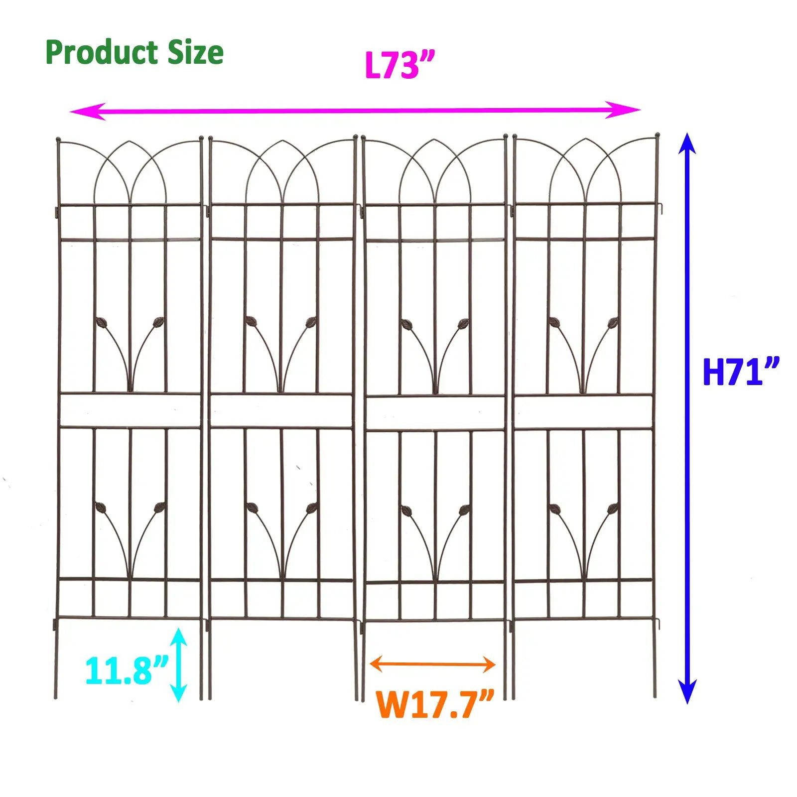 4 Pack Metal Garden Trellis by HouseOfZazla