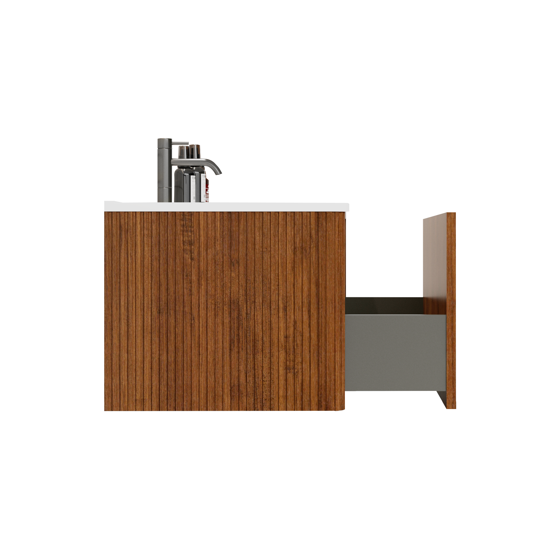 Etna 36" Striped Walnut Floating Bathroom Vanity by HouseOfZazla