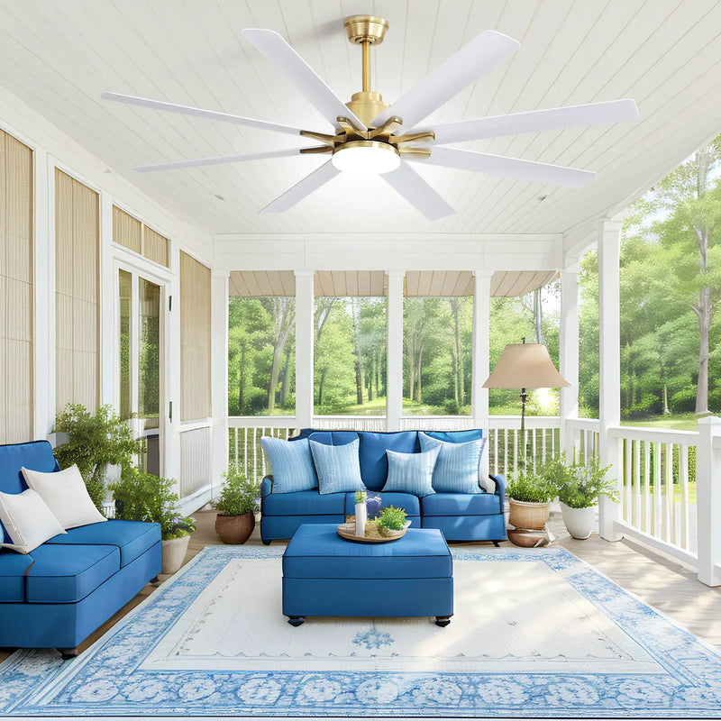 66 Inch Modern Smart Ceiling Fan with Reversible DC Motor and LED Light by HouseOfZazla
