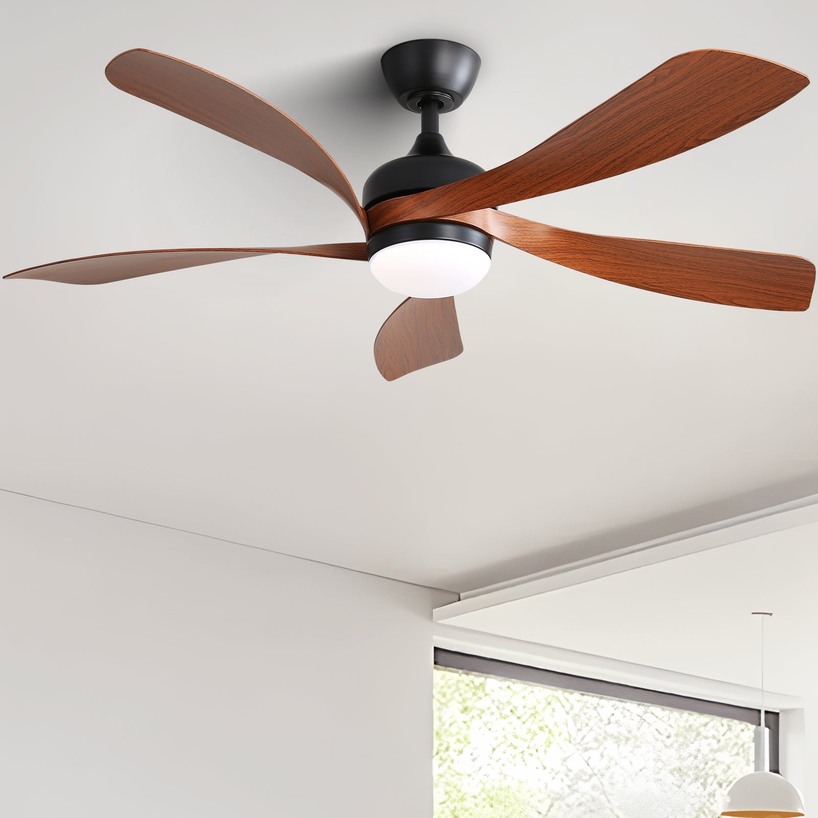 52 Inch Indoor Ceiling Fan With 3 Color Dimmable LED Light and Remote Control by HouseOfZazla