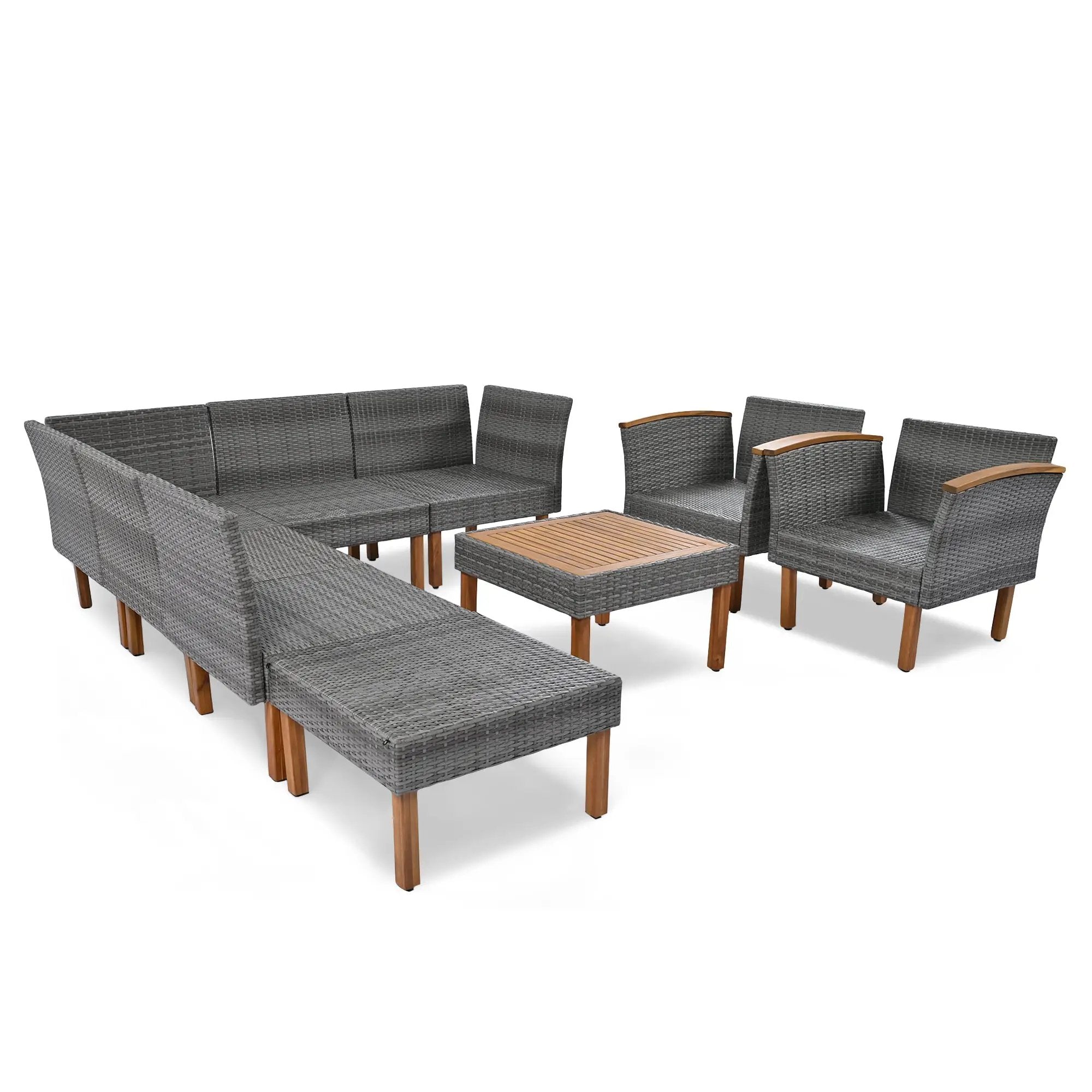 9-Piece Patio Rattan Furniture Set by HouseOfZazla