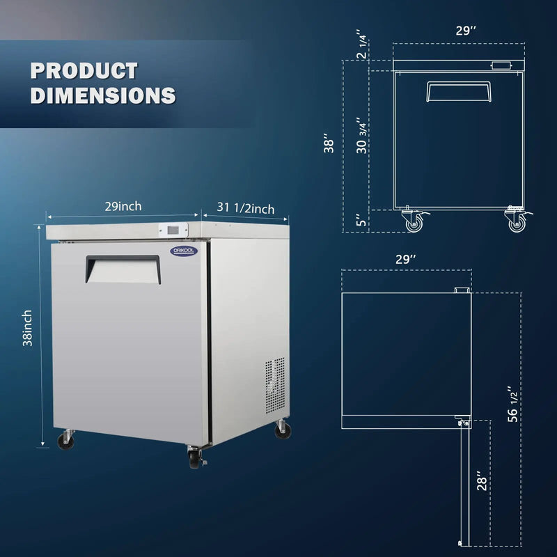 Orikool 29 In Commercial Undercounter Refrigerators by HouseOfZazla