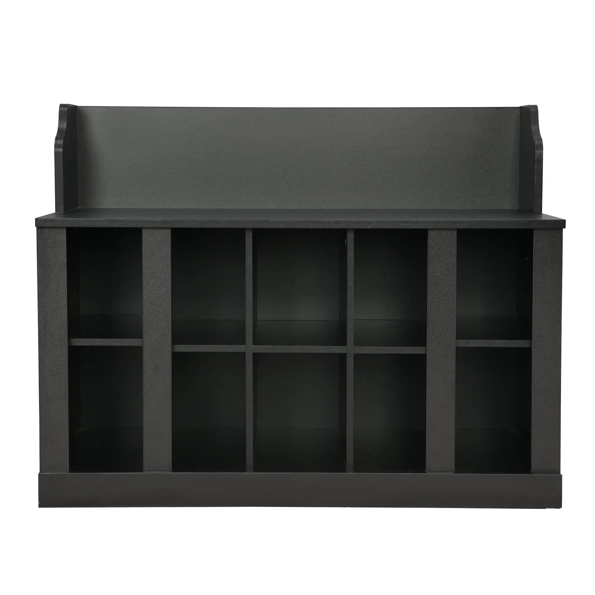 ON-TREND Shoe Storage Bench with Shelves and Hooks by HouseOfZazla