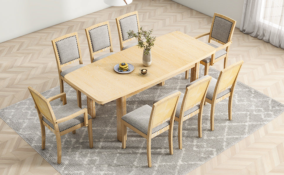 TOPMAX Rustic Extendable 84inch Dining Table Set by HouseOfZazla