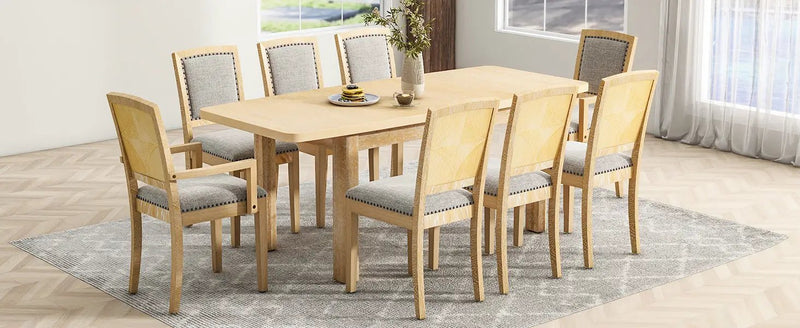 TOPMAX Rustic Extendable 84inch Dining Table Set by HouseOfZazla