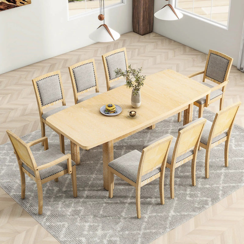 TOPMAX Rustic Extendable 84inch Dining Table Set by HouseOfZazla
