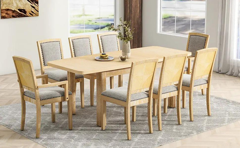 TOPMAX Rustic Extendable 84inch Dining Table Set by HouseOfZazla