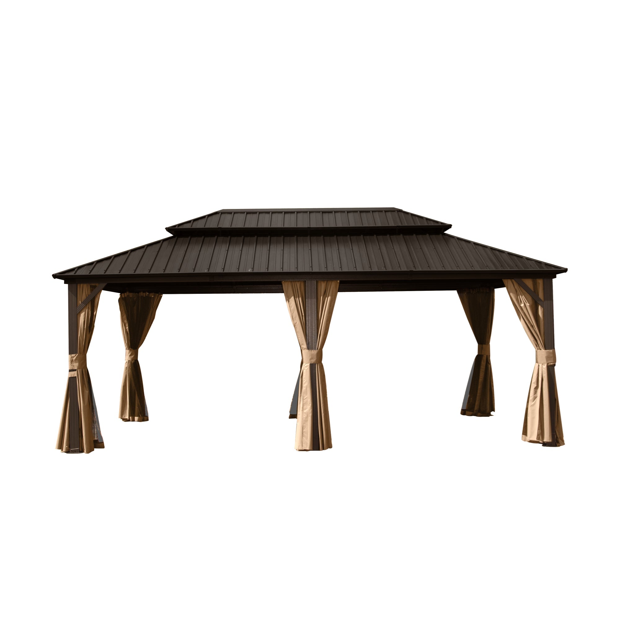12' X 20' Hardtop Gazebo with Galvanized Steel Double Roof Canopy by HouseOfZazla