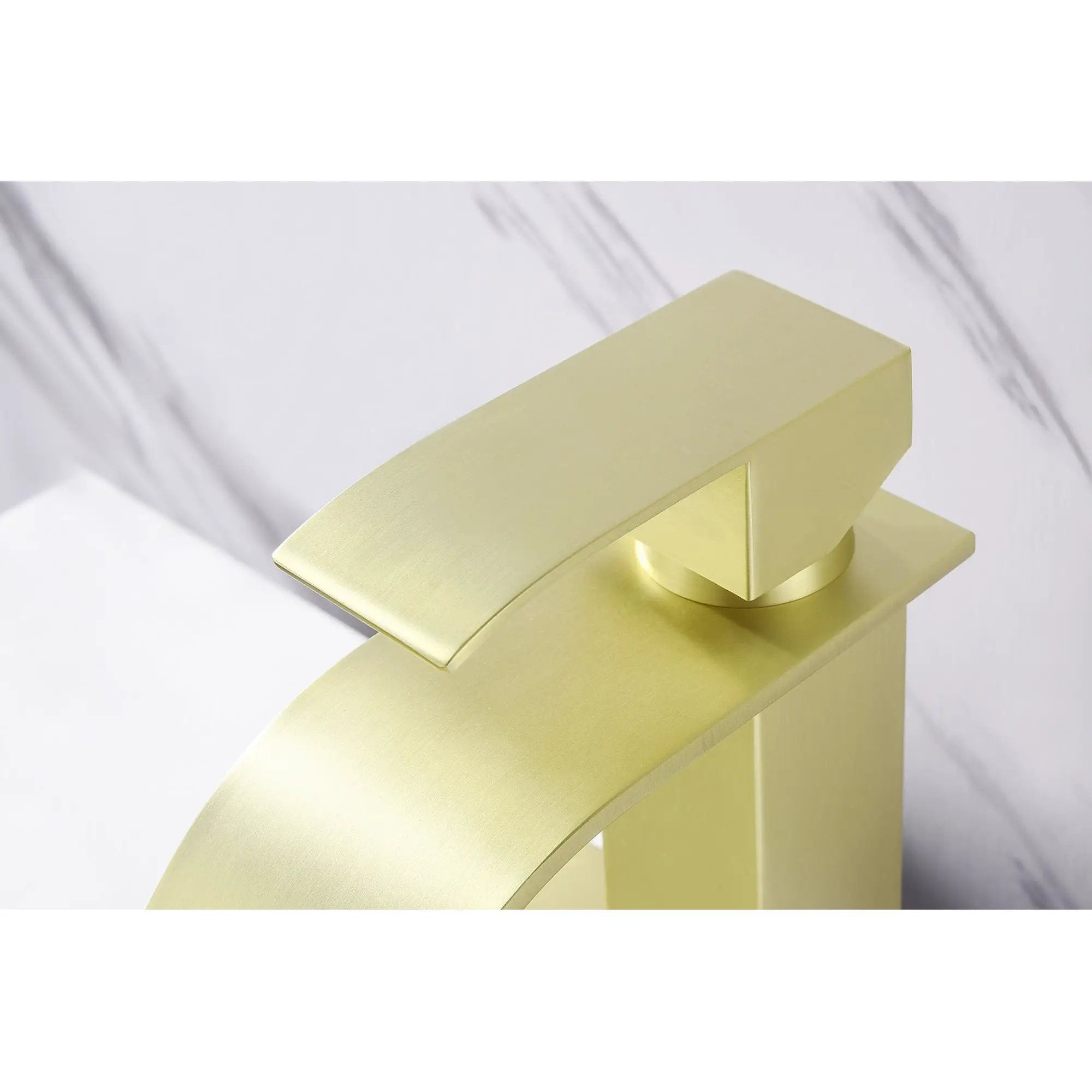 Waterfall Spout Bathroom Sink Single Handle Faucet with Pop-Up Drain (with Overflow) by HouseOfZazla